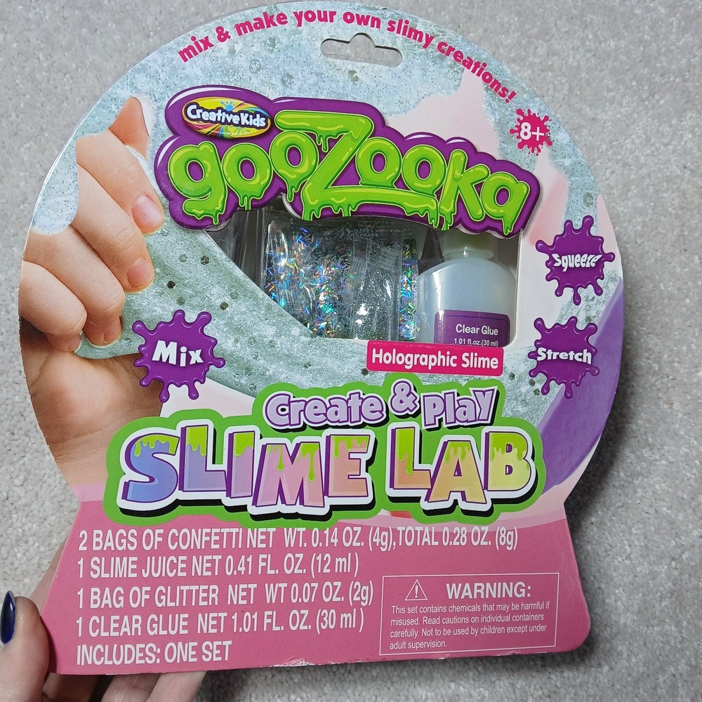 Creative Kids - gooZooka Halographic Slime Kit NEW Glitter Mix Play Stretch